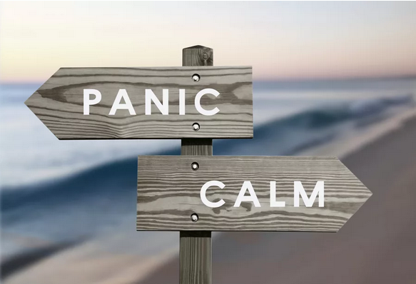 Panic and calm signboards